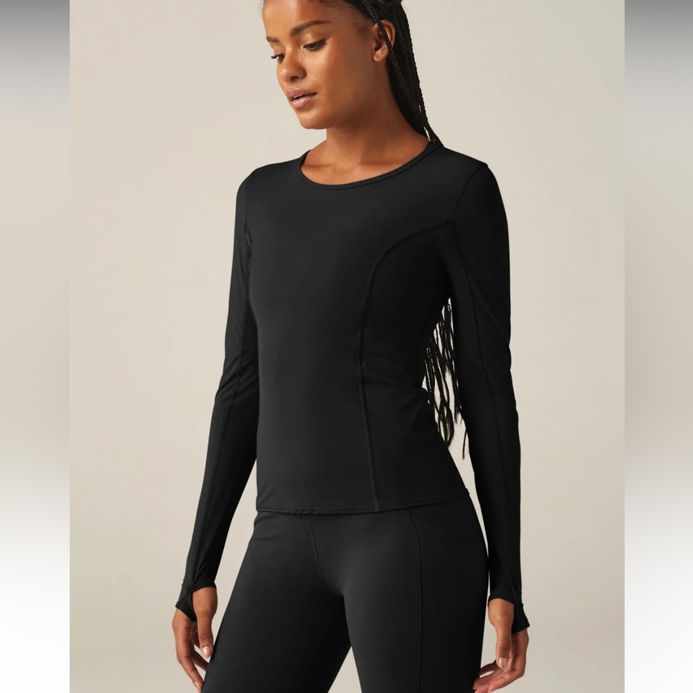 Beyond Yoga Black Power Beyond Lite Air Shield Long Sleeve Top